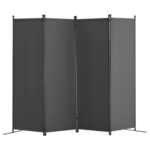 Room Divider, 4 Panel Room Dividers and Folding Privacy Screens, Fabric Partition Room Dividers for Office, Bedroom, Dining Room, Study, Freestanding, Light Gray