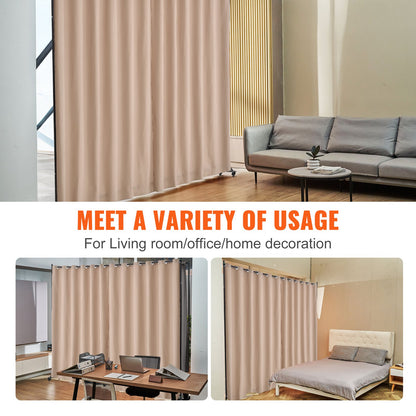 Room Divider Bärbar panel Rumsavdelare med hjul Sekretessskärm Brun