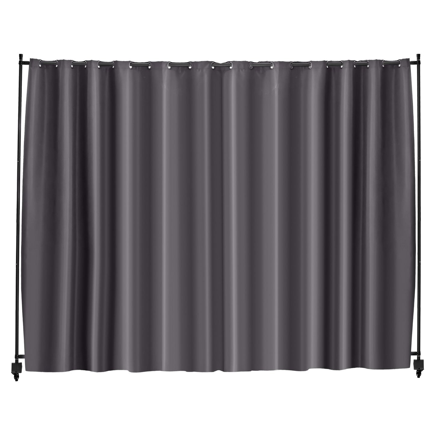 Room Divider, Portable Panel Room Divider with Wheels Curtain Divider Stand, Freestanding Room Divider Privacy Screen for Office, Bedroom, Dining Room, Study, Gray