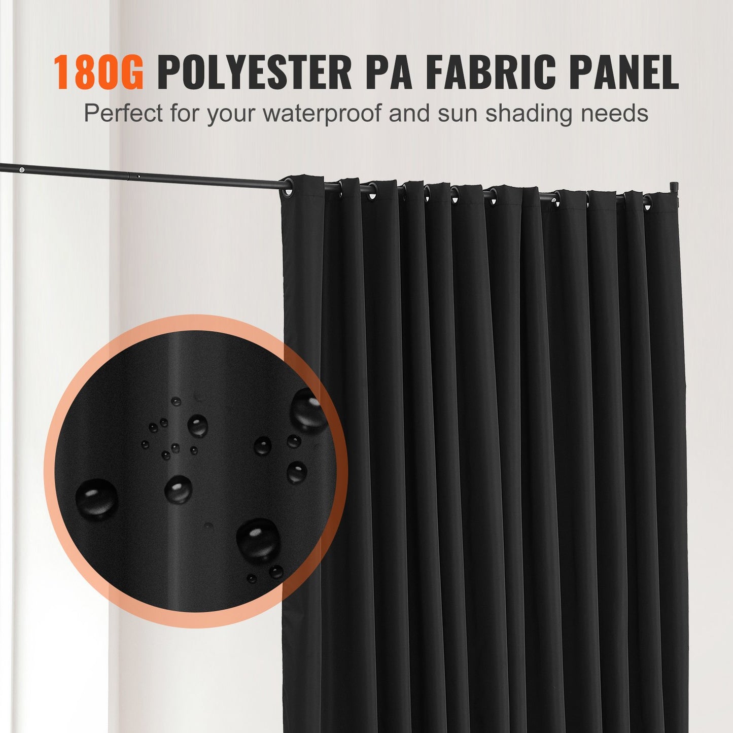 Room Divider, Portable Panel Room Divider with Wheels Curtain Divider Stand, Freestanding Room Divider Privacy Screen for Office, Bedroom, Dining Room, Study, Black