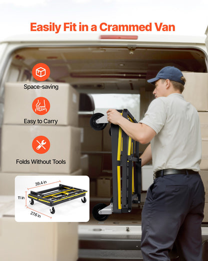 Drywall Cart Dolly, 1800 lbs Load Capacity, Steel Panel Dolly with 4 Swivel Casters & Expandable Deck, Foldable Panel Truck Cart with Tie-Down Strap for Handling Plywood, Plasterboard, Glass
