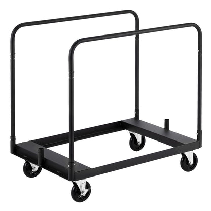 Drywall Cart Dolly, 1800 lbs Load Capacity, Steel Panel Truck Cart with 5 inch Swivel Casters, Lumber Drywall Dolly with with Tie-Down Strap & 3 Side Handrails for Factory, Warehouse, Garage, Black