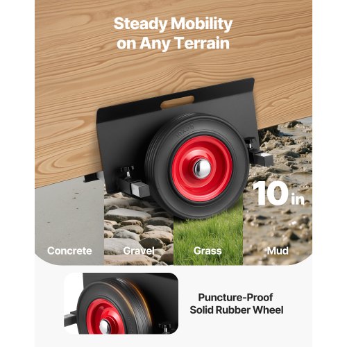 Panelvagn, 453,6 kg lastkapacitet, gipsvagn med 25 cm gummihjul passar olika terränger, justerbar klämpanelvagn för stålpaneler, madrasser, dörrar och gipsskivor, svart |  EU