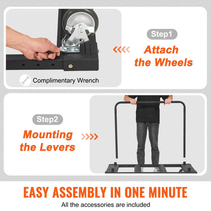 Drywall Cart, 1800 LBS Panel Dolly Cart with 45.28" x 29.13" Tires and 5" Swivel Wheels, Heavy Duty Drywall, Handling Wall Panel, Sheetrock, Lumber, for Garage, Home, Warehouse