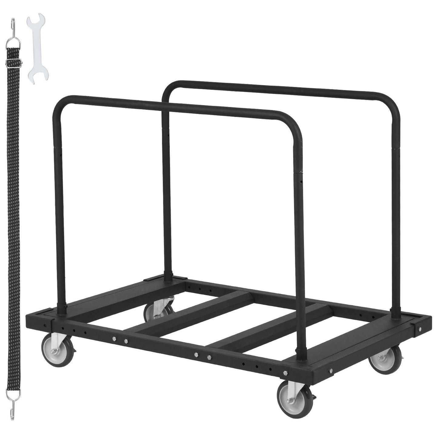 Drywall Cart, 1800 LBS Panel Dolly Cart with 45.28" x 29.13" Tires and 5" Swivel Wheels, Heavy Duty Drywall, Handling Wall Panel, Sheetrock, Lumber, for Garage, Home, Warehouse