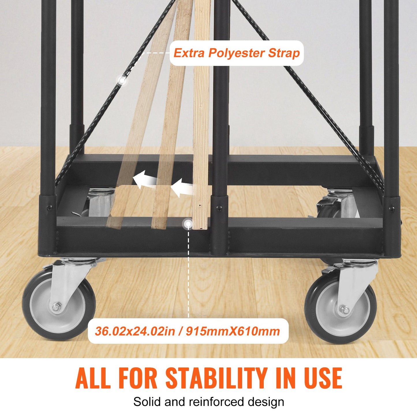 Drywall Cart, 1500 LBS Panel Cart with 36.02" x 24.02" Tires and 5" Swivel Wheels, Heavy Duty Drywall Carts, Handling Wall Panel, Sheetrock, Lumber, for Garage, Home, Warehouse
