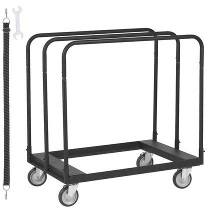 Drywall Cart, 1500 LBS Panel Cart with 36.02" x 24.02" Tires and 5" Swivel Wheels, Heavy Duty Drywall Carts, Handling Wall Panel, Sheetrock, Lumber, for Garage, Home, Warehouse