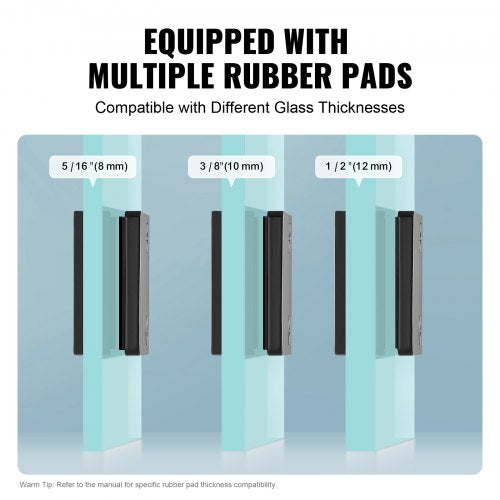 Glasklemme 40 Stück Quadratische Geländerhalterung für 0,31"-0,47" Glas schwarz | EU