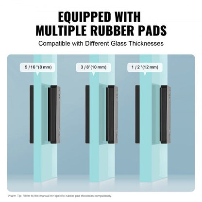 Glasklemme 40 Stück Quadratische Geländerhalterung für 0,31"-0,47" Glas schwarz | EU