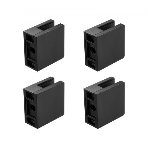 Glasklemme 40 Stück Quadratische Geländerhalterung für 0,31"-0,47" Glas schwarz | EU