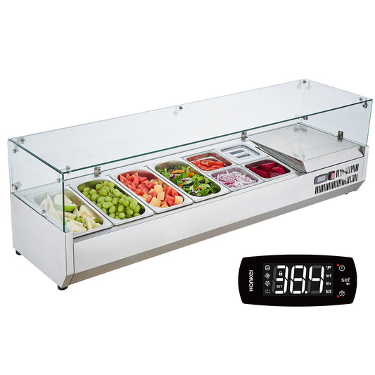 Bänkskiva kylsallad Pizza Prep Station 155 W Glas Guard CE
