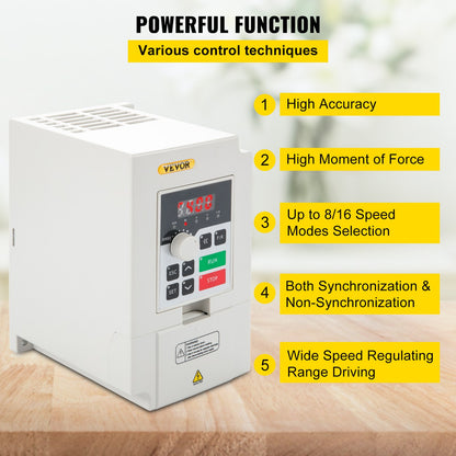 Frequency converter, AC 220V input 3KW variable frequency CNC frequency converter, VFD 4HP 1 or 3 phase input, 3 phase output, CNC motor inverter for motor speed control