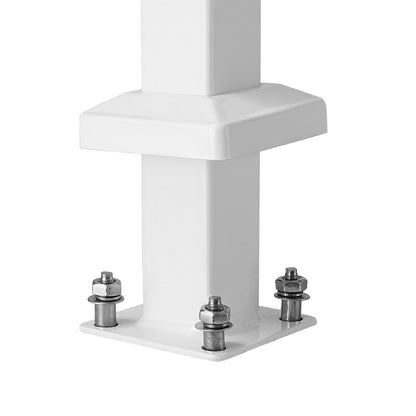 1-2-stufiger Handlauf für den Außenbereich, für Senioren, Veranda, Deck, Retro-Bogen, Weiß