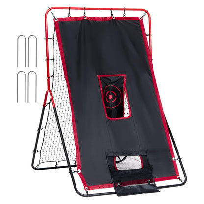Baseball- und Softball-Rebounder-Netz 3x4,5 ft. 2-in-1 Switch Hitter Pitch