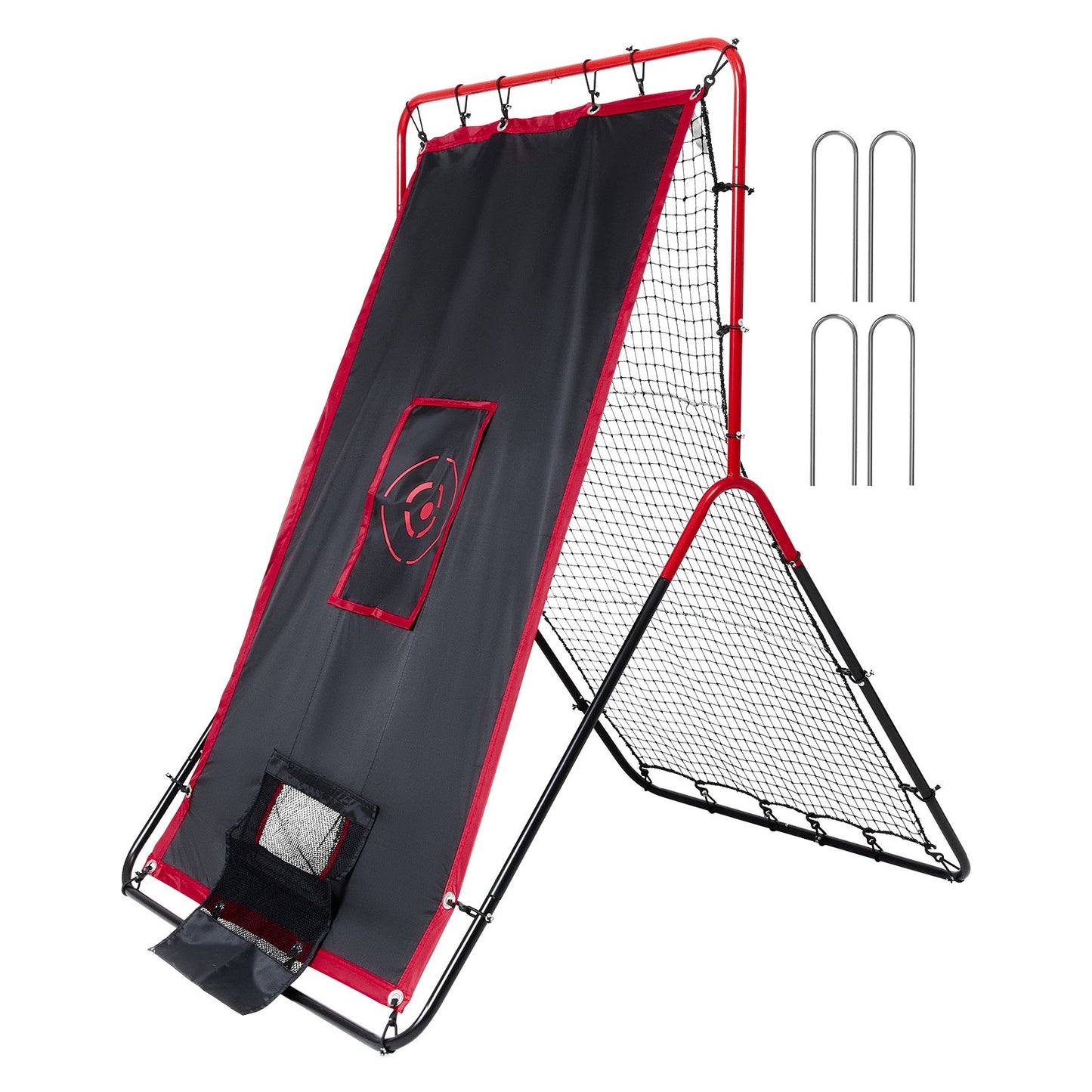 Baseball- und Softball-Rebounder-Netz 3x4,5 ft. 2-in-1 Switch Hitter Pitch