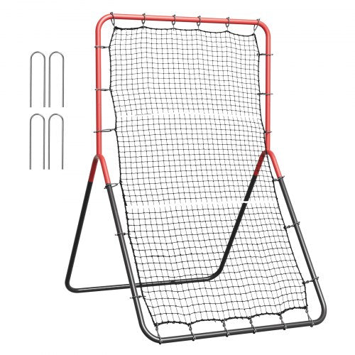 Baseball And Softball Rebounder Net, 3 x 4.5 ft PitchBack Baseball Pitching Nest, 3-Way Baseball, Softball Pitchback Net, Fielding Trainer, Bounce Back Net for Fielding/Throwing Practice