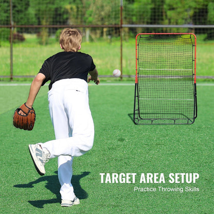 Baseball och Softball Rebounder Net 3x4,5 ft PitchBack 3-vägs tränare