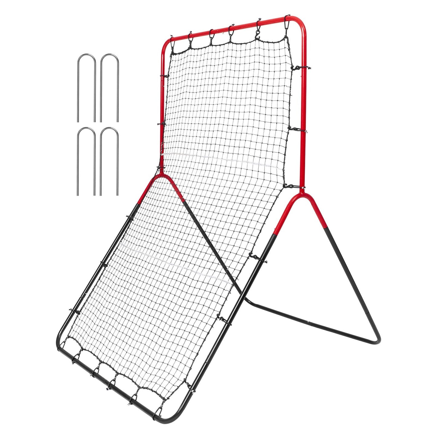Baseball och Softball Rebounder Net 3x4,5 ft PitchBack 3-vägs tränare