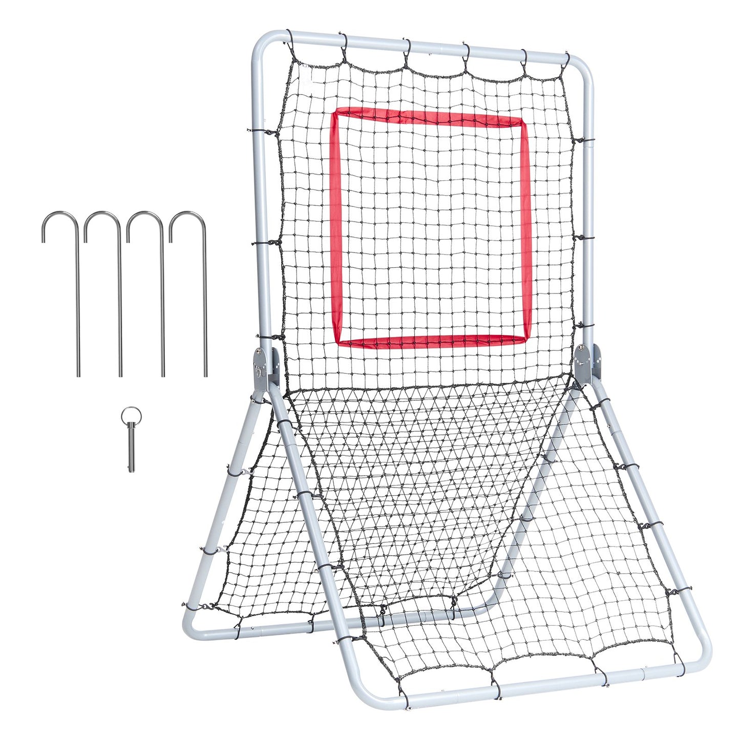 Baseball- und Softball-Rebounder-Netz 3,5 x 6 Fuß 5 einstellbare Winkel