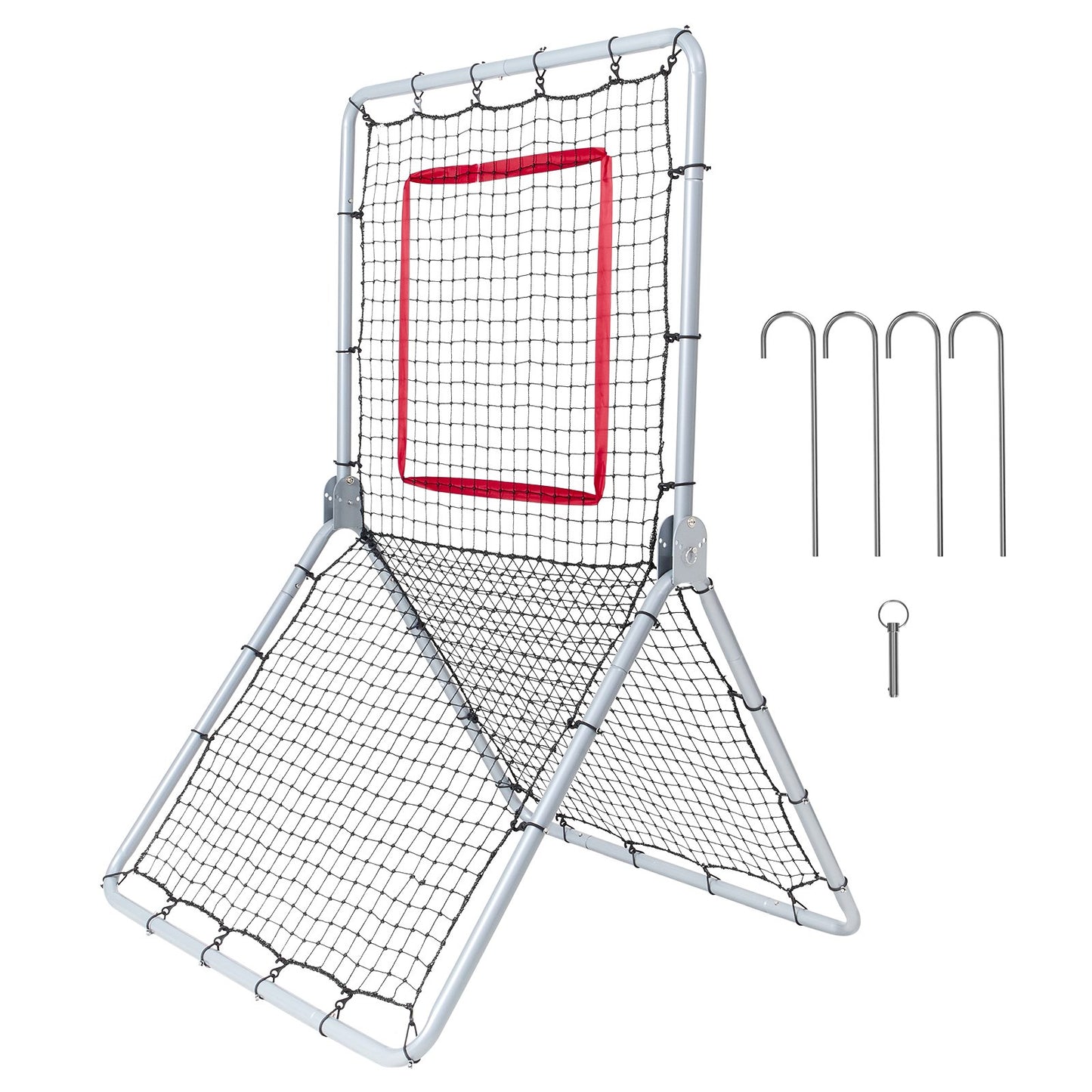 Baseball- und Softball-Rebounder-Netz 3,5 x 6 Fuß 5 einstellbare Winkel