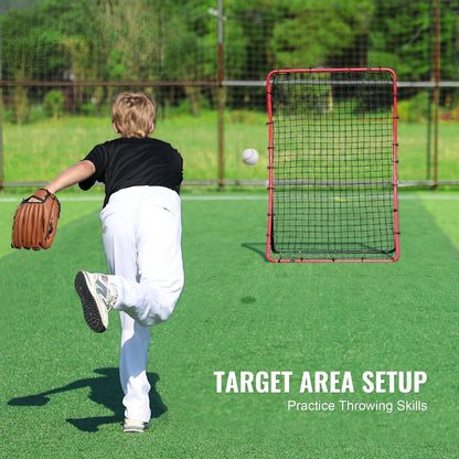 Baseball- und Softball-Reboundernetz 4x5,5 ft PitchBack All Angle Fielding