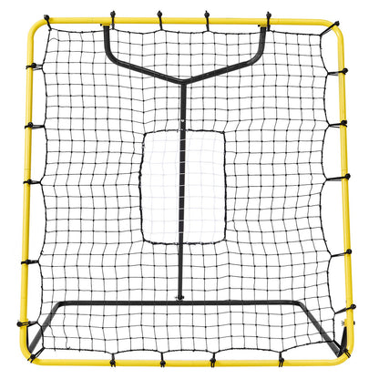 Baseball- und Softball-Rebounder-Netz, 4 x 4,5 Fuß, PitchBack, verstellbare Winkel