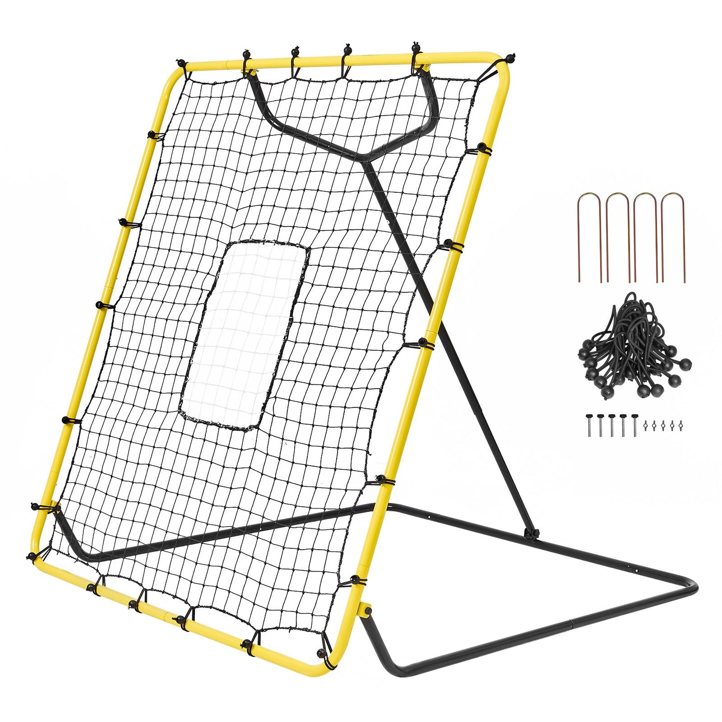 Baseball- und Softball-Rebounder-Netz, 4 x 4,5 Fuß, PitchBack, verstellbare Winkel