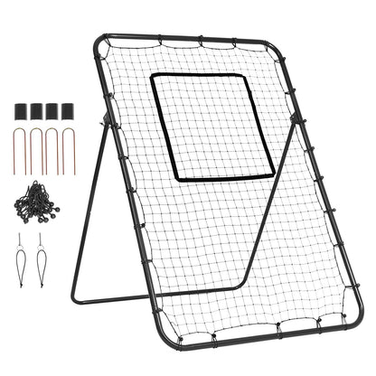 Baseball- und Softball-Rebounder-Netz, 1,2 x 1,8 m, PitchBack, verstellbare Winkel