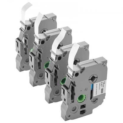 label tape 4-pack 12 mm black on white label tape refill TZe-231