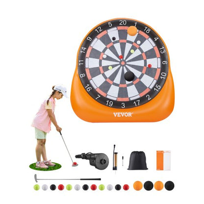 Inflatable Soccer Dart Board, over 6 ft High Giant Soccer Dart Board with 4 Kick Balls, 12 Tennis and Air Pump, 3-Min Setup, Ideal for Giant Yard Games, Giant Kick Darts Game, Backyard Golf Game