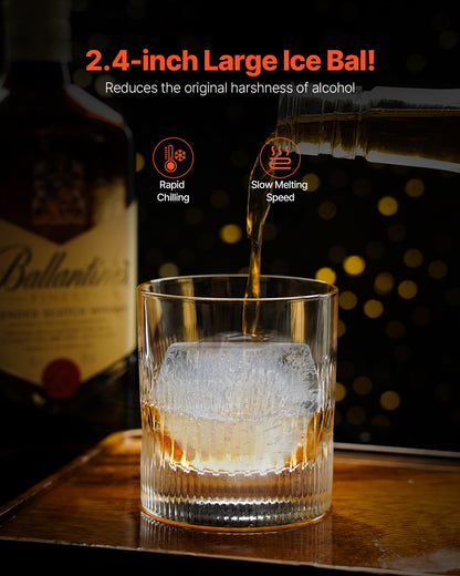 Ice Diamond Press Ice Ball Maker 2,4" Diamond Ice Press Kit för Whisky