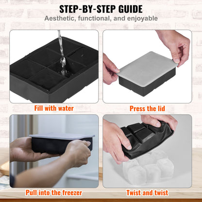 Ice Ball Maker Silikon Eiswürfelform mit Deckel 2er-Pack Whisky Cocktail