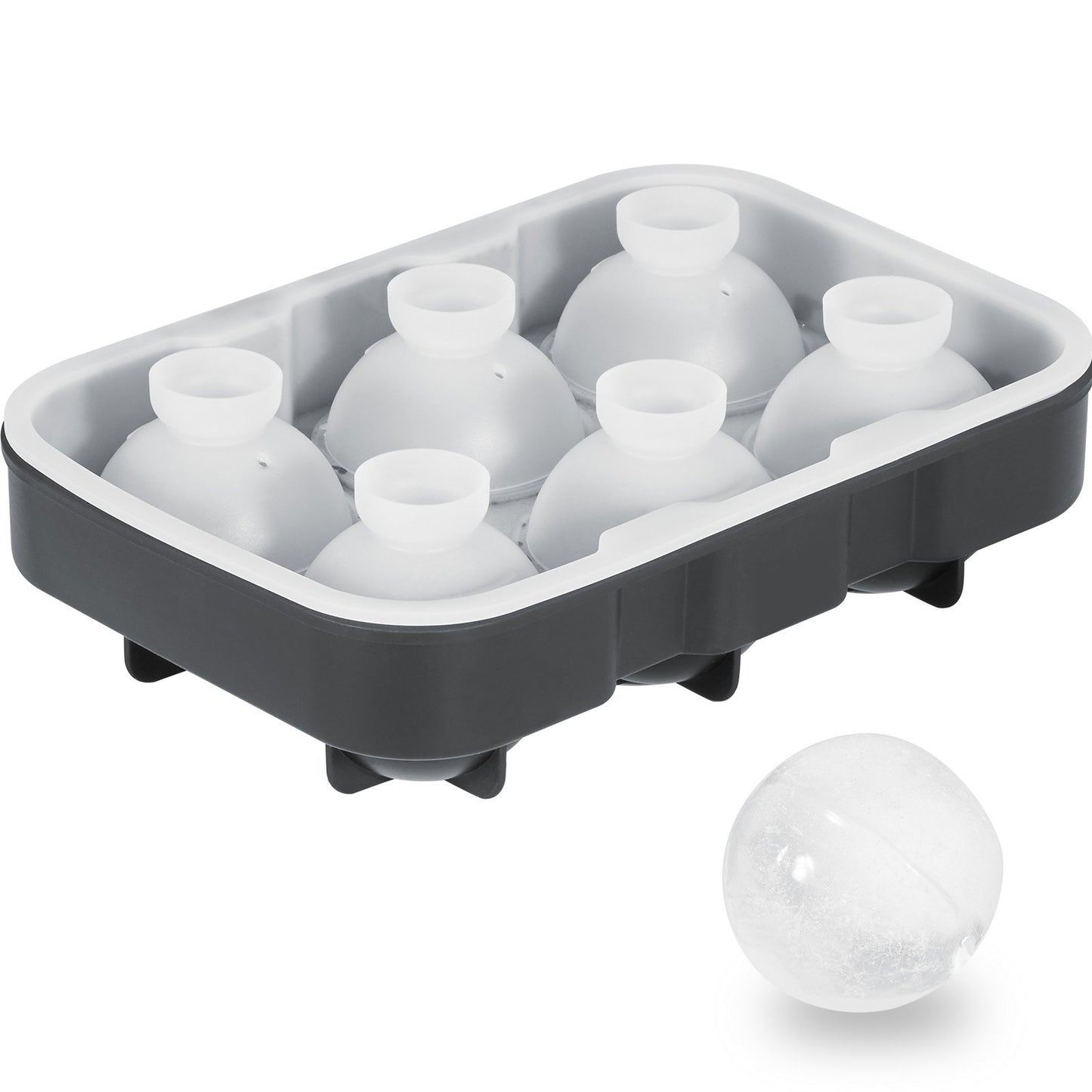 Ice Ball Maker Silikon Eiswürfelform mit Deckel 2er-Pack Whisky Cocktail
