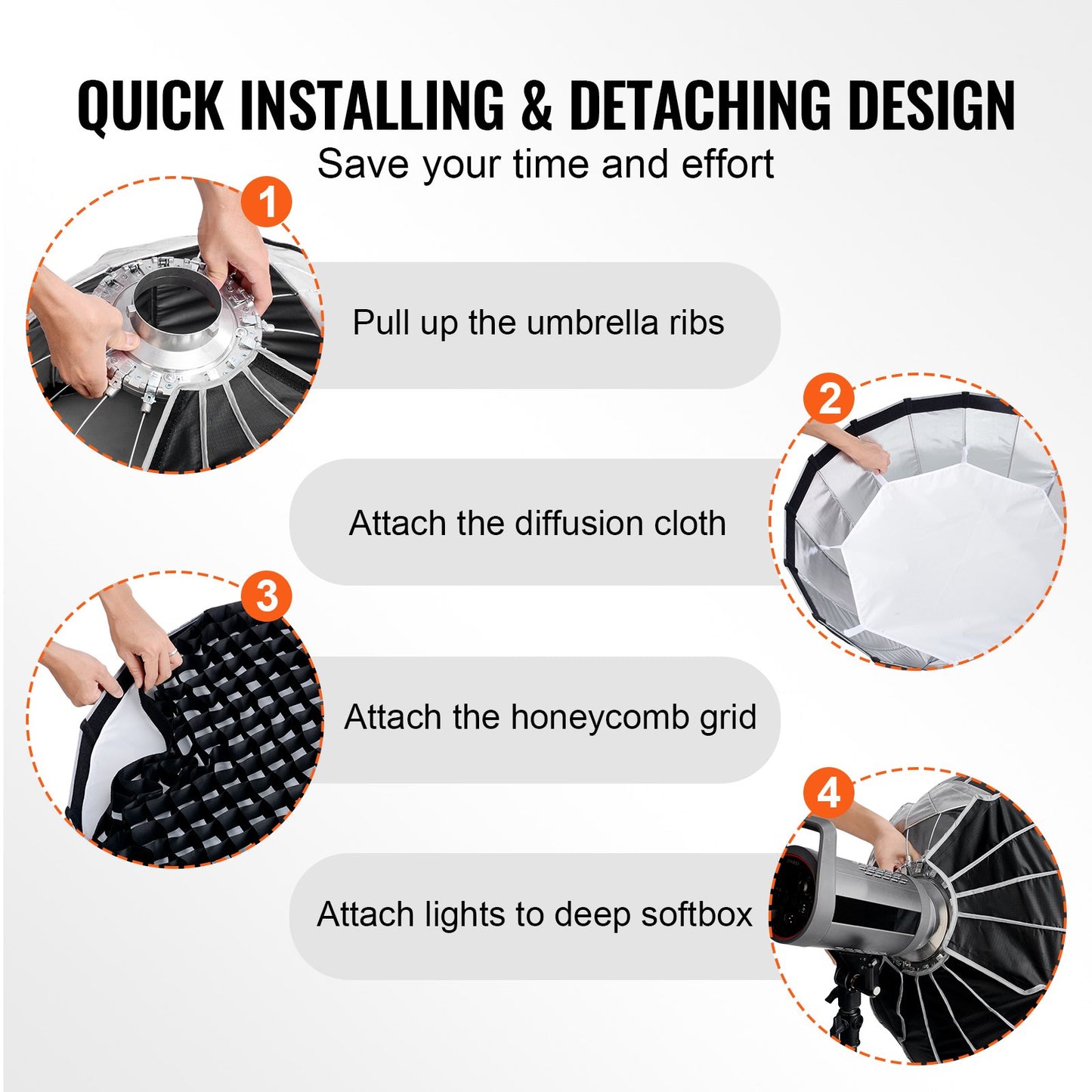 Parabolic Softbox 33 i Quick Release & Quick Fold & Portable