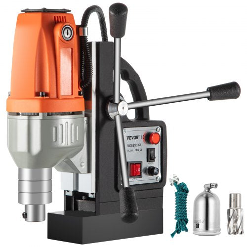 Magnetic Drill Magnetic Drilling Machine 980W, Metal Drill Press High Power 680 rpm, Multi-Function Metal Drill Press 35MM Core Drilling Machine for Drilling And Tapping