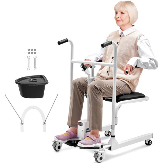 Electric Patient Lift Chair Patient Transfer Wheelchair &amp; 180° Split Seat