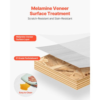 Flytande TV-bänk 55 tum underhållningscenter ström med kabelhål vit |  EU