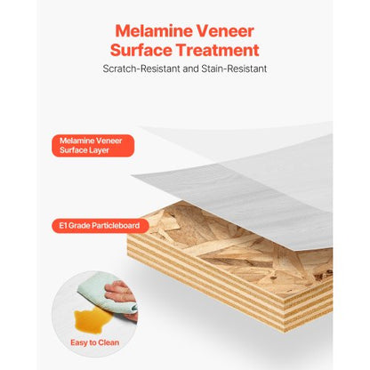 Flytande TV-bänk 70 tum underhållningscenter ström med kabelhål vit |  EU