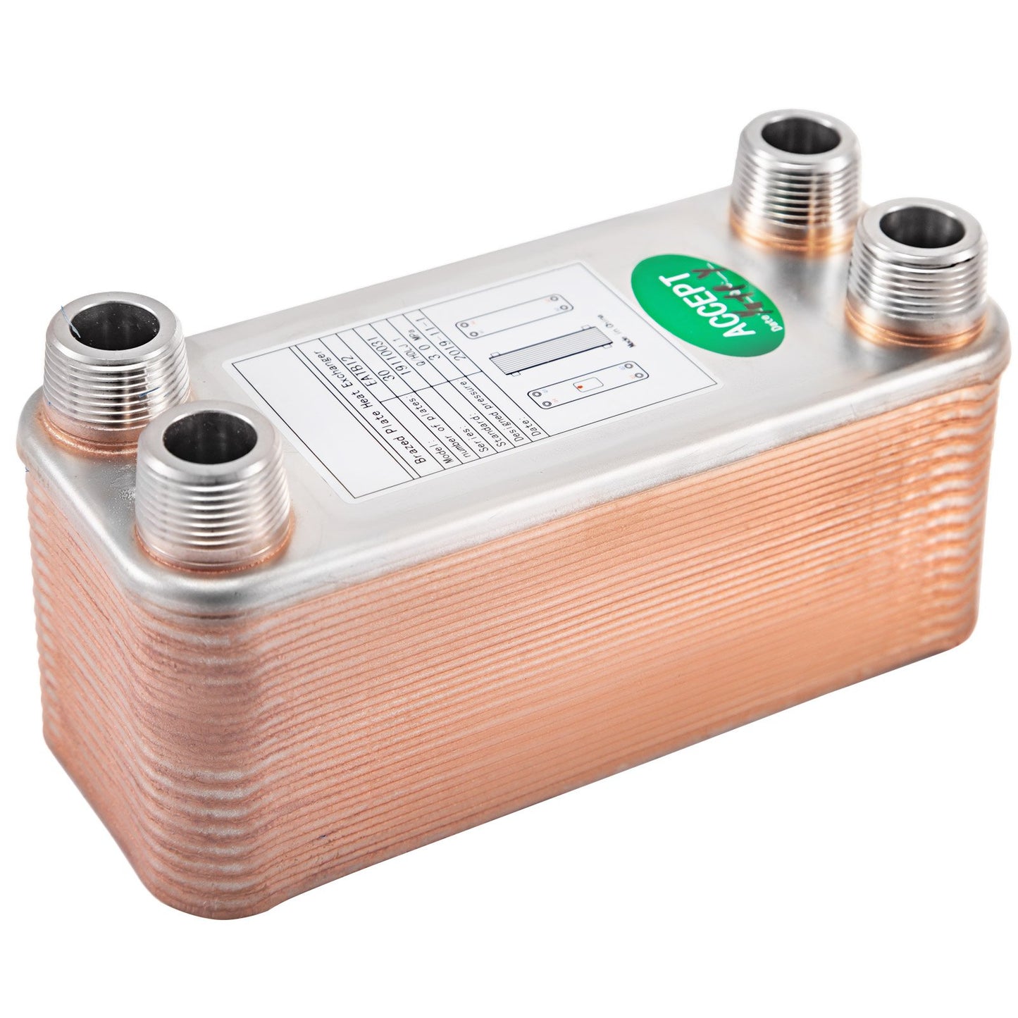 Wärmetauscher Gelöteter Plattenwärmetauscher 30 Plattenwärmetauscher zum Heizen