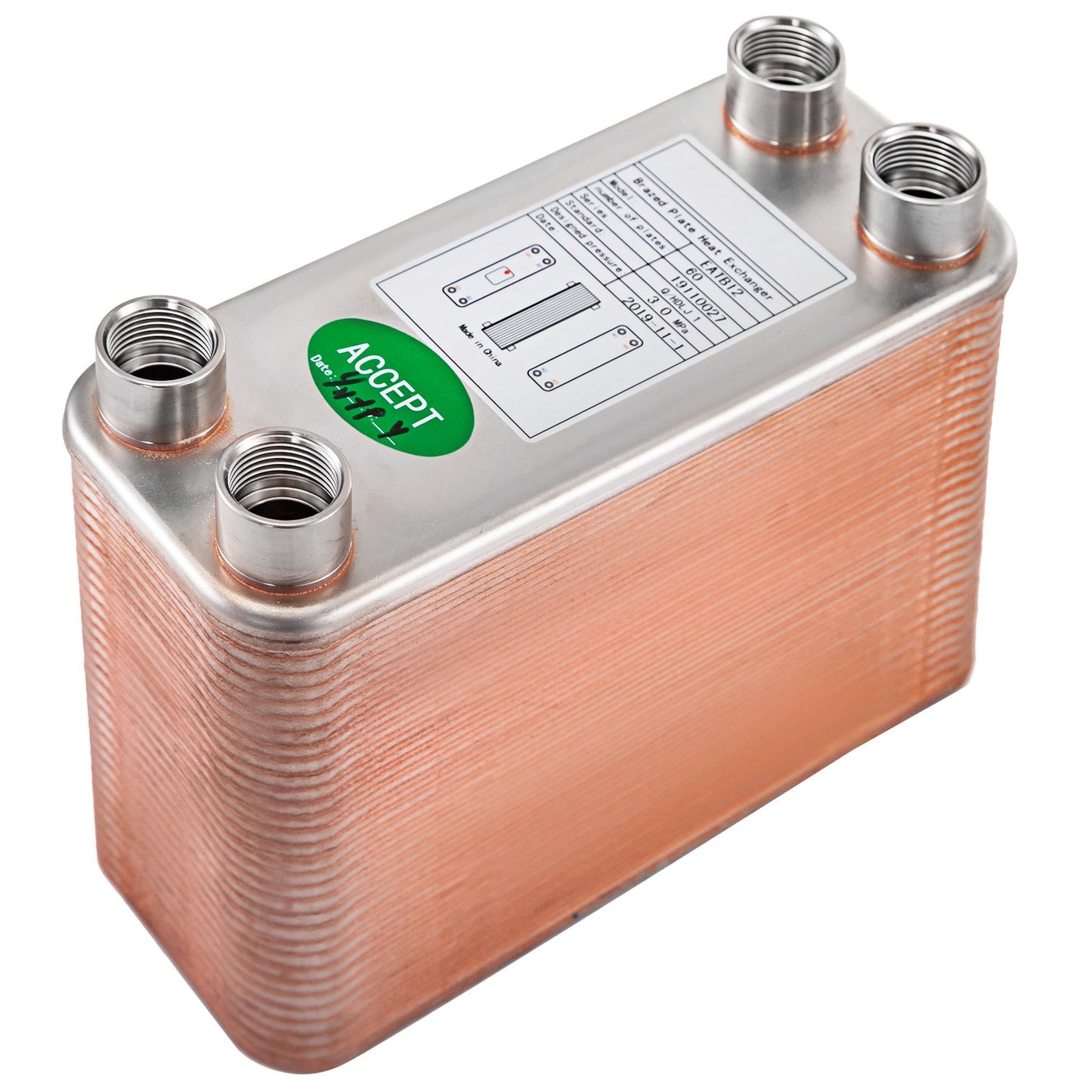 Wärmetauscher Gelöteter Plattenwärmetauscher 60 Plattenwärmetauscher zum Heizen