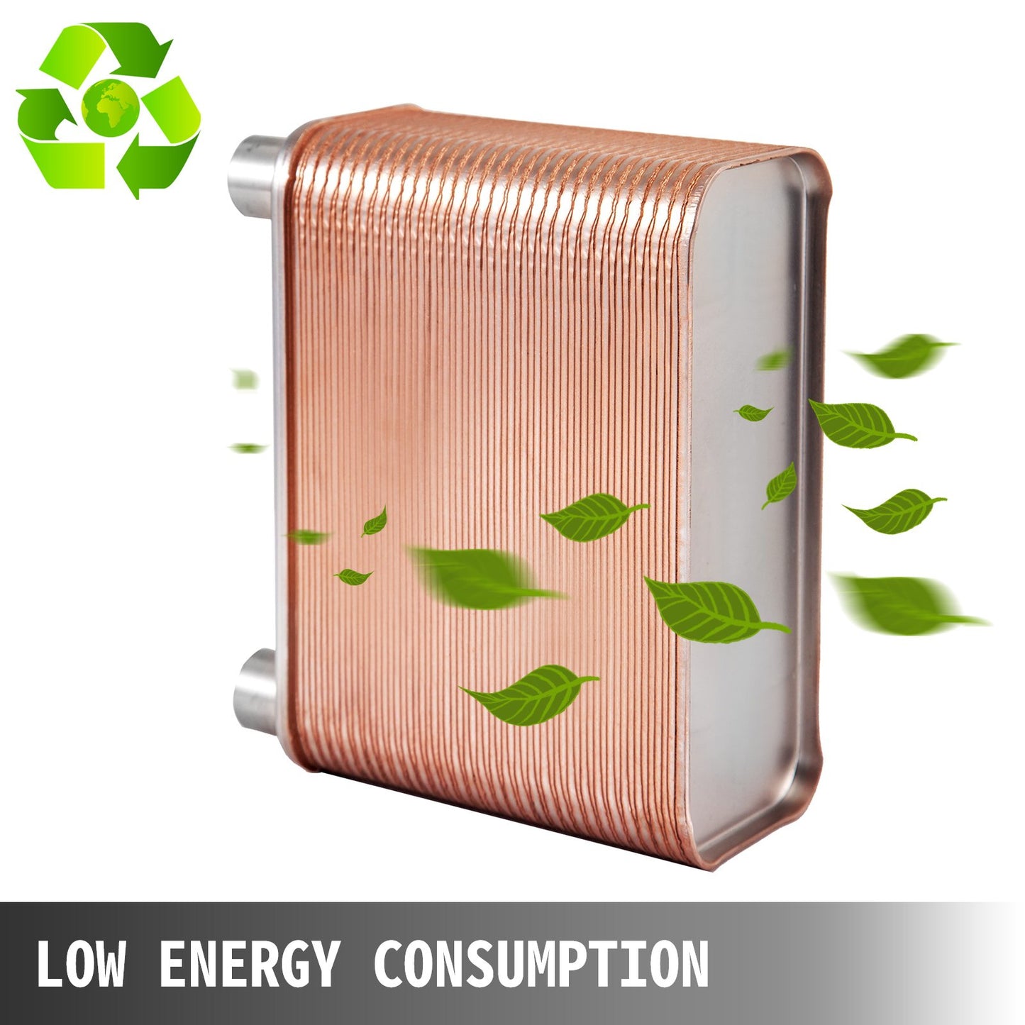Heat Exchanger 3\"x7.5\" 60 Plates Brazed Plate Heat Exchanger 316L 1/2\" BSP FPT Heat Exchanger EATB12 Beer Wort Chiller for Hydronic Heating