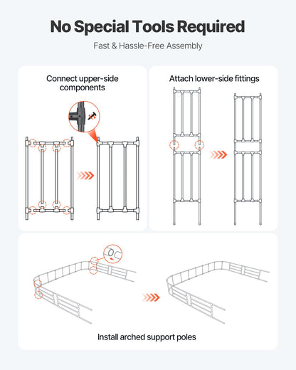 Garden Arbor, 94.5 (H) x 126 (W) x 15.8 (D) in Metal Archway, Sturdy Outdoor Trellis Arch with Stakes, Easy to Assemble, Pergola Arbor for Plant Climbing Yard Lawn Wedding Party Decoration