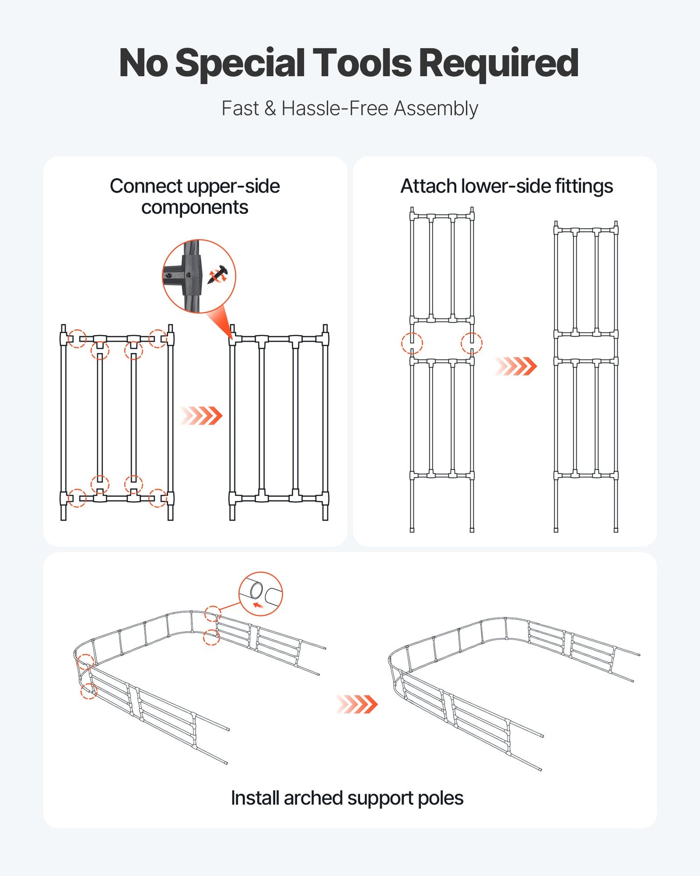 Garden Arbor, 94.5 (H) x 98.5 (W) x 15.8 (D) in Metal Archway, Sturdy Outdoor Trellis Arch with Stakes, Easy to Assemble, Pergola Arbor for Plant Climbing Yard Lawn Wedding Party Decoration
