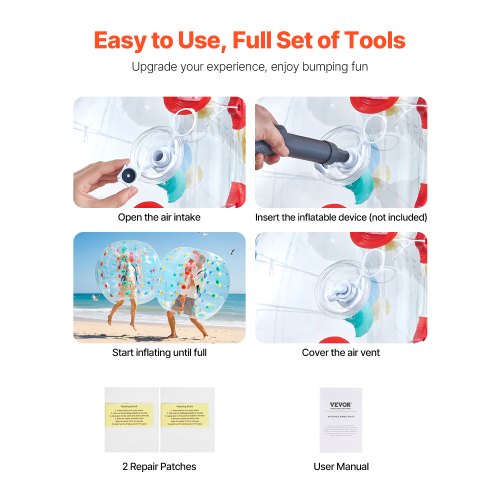 5FT/1.5M Inflatable Bumper Balls PVC Body Sumo Zorb Ball Outdoor Games | EU