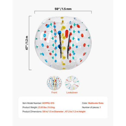 5FT/1.5M Inflatable Bumper Balls PVC Body Sumo Zorb Ball Outdoor Games | EU