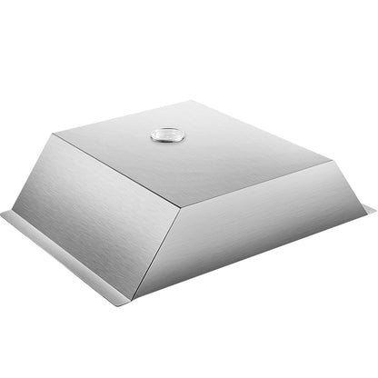 Pizzaofen-Set, Grill-Pizzaofen aus Edelstahl, Pizza-Set für die meisten 55,9 cm großen Holzkohlegrills, Grill-Pizzaofen-Set inkl. Pizzakammer, rundem Pizzastein (33 cm), 25,4 x 29,9 cm Pizzaschaufel