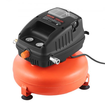 3 Gallon Air Compressor, 1/3HP 0.54CFM @ 90PSI Portable Pancake Air Compressor & 100PSI Max Working Pressure, Oil-Free Compressor Tank for Tire Inflation, Spray Painting, Woodwork Nailing, 120V