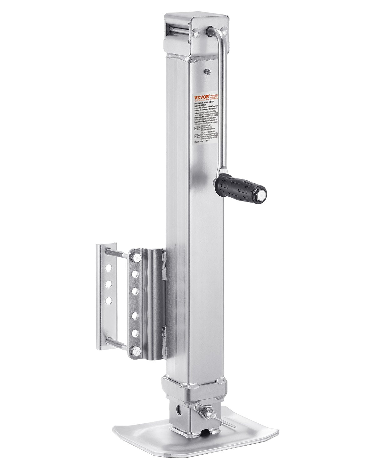 Trailer Jack Bolt-on Trailer Tongue Jack 8000 lbs Statisk belastning 28,5" färdväg