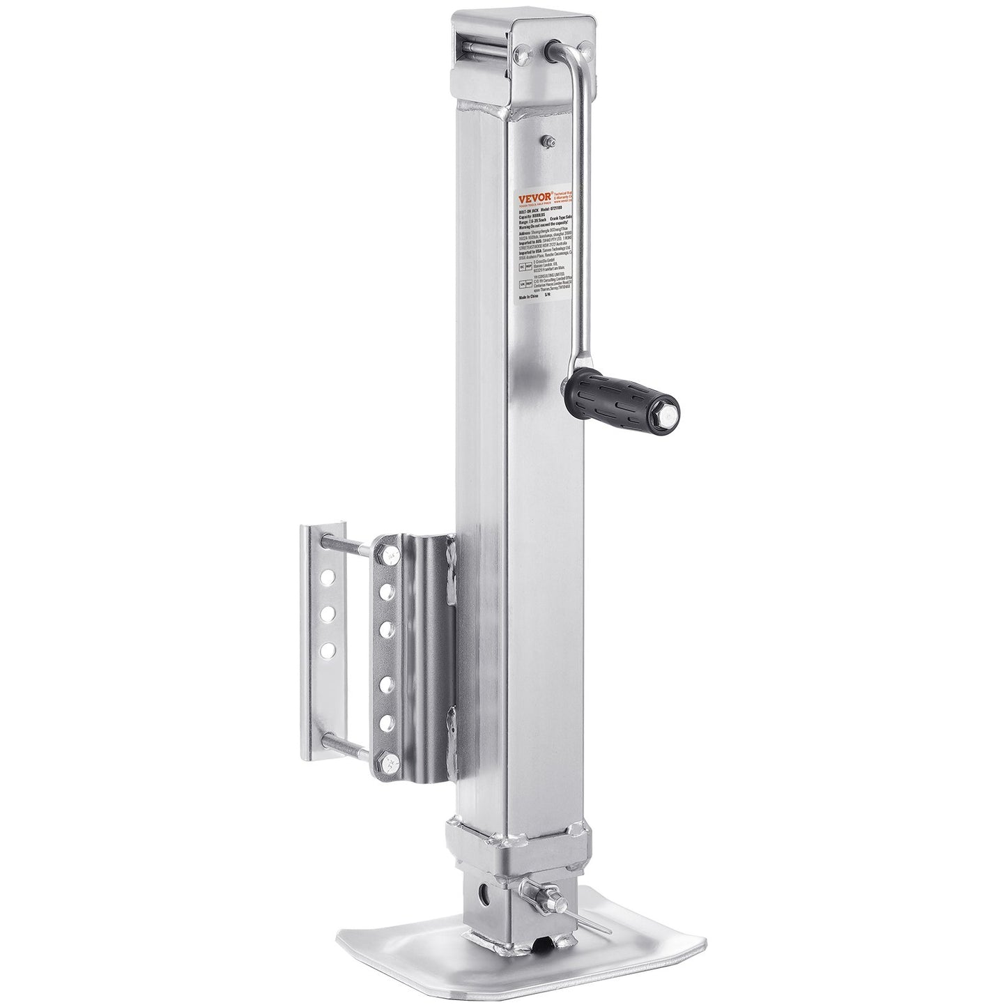 Trailer Jack Bolt-on Trailer Tongue Jack 8000 lbs Statisk belastning 28,5" färdväg