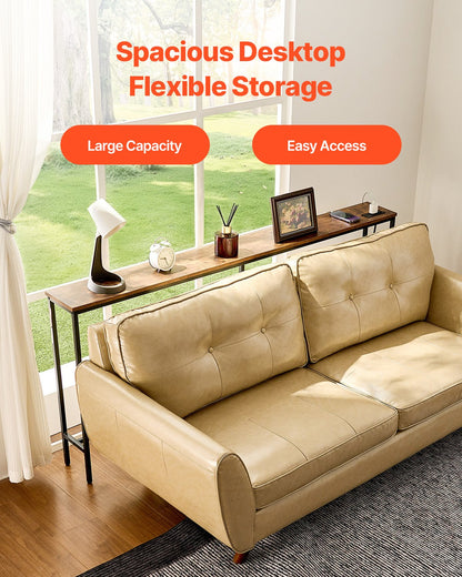 Narrow Console Soffbord Soffbord 70,9” för entré och vardagsrum